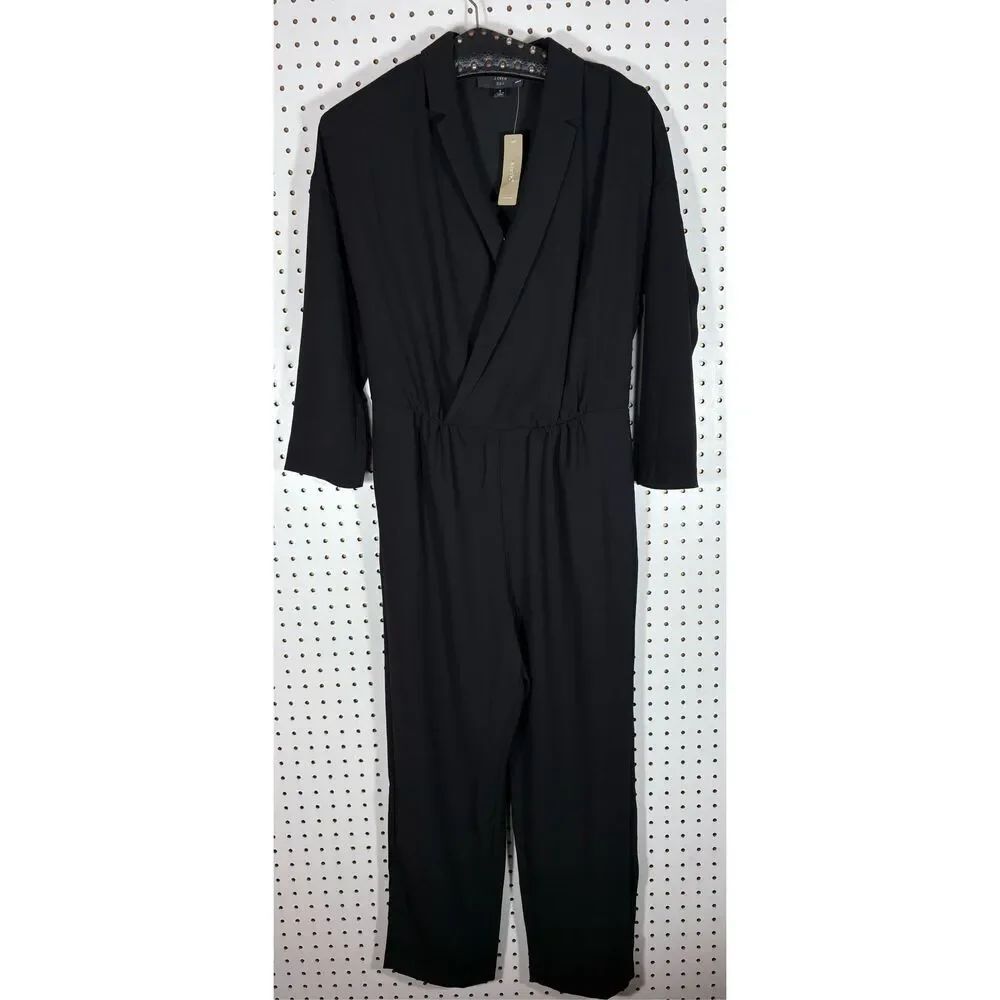 J.Crew faux wrap long sleeve jumpsuit size 4
